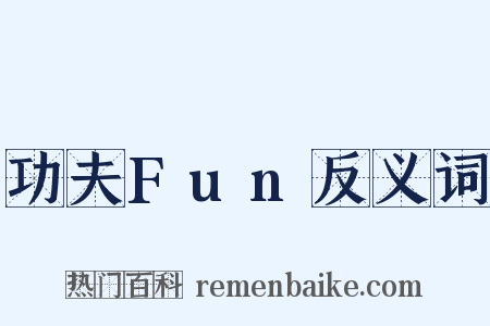 功夫Fun反义词是什么意思的图片